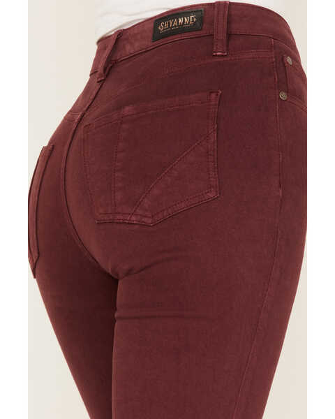 Image #5 - Shyanne Women's High Rise Flare Jeans, Wine, hi-res
