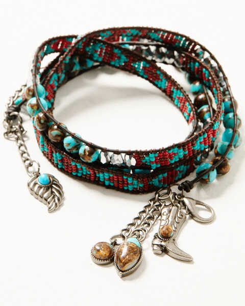 Image #2 - Idyllwind Women's Kaylynn Antique 3-In-1 Beaded Necklace, Bracelet, And Boot Accessory , Silver, hi-res