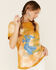 Bohemian Cowgirl Women's Bang Bang Cowboy Bleached Graphic Tee , Mustard, hi-res