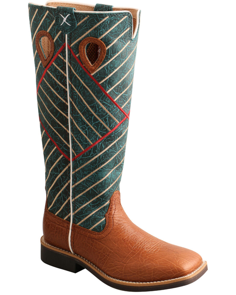 Twisted X Youth Boys' Buckaroo Western Boots - Square Toe, Cognac, hi-res