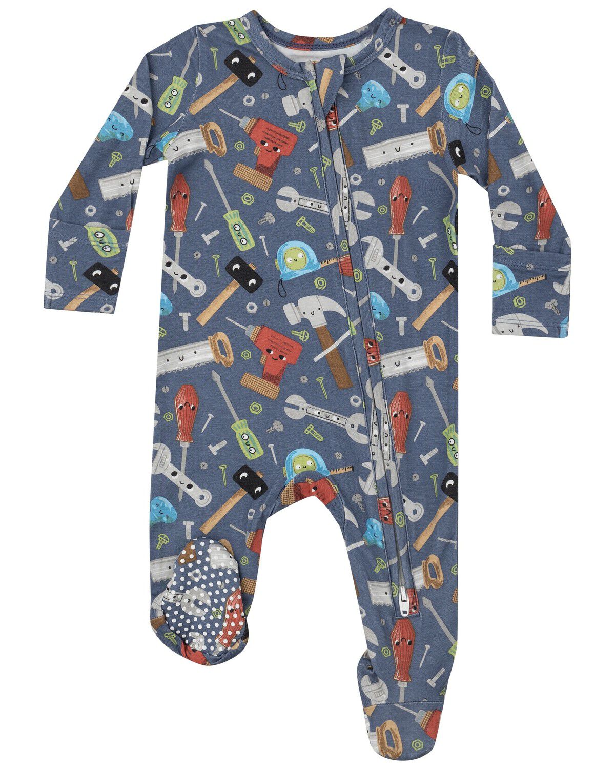 Image #1 - Angel Dear Infant Boys' Happy Tools Onesie, Blue, hi-res