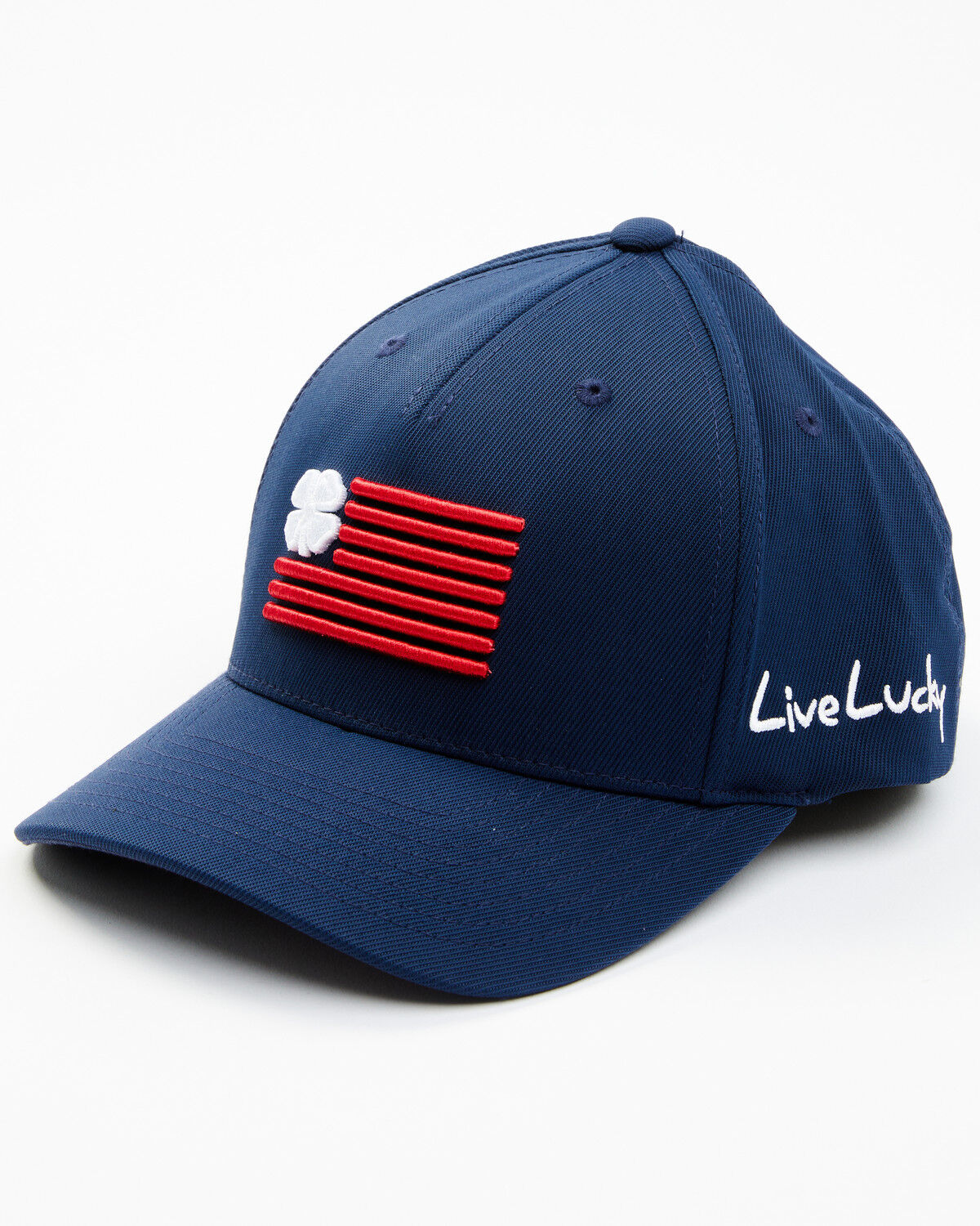 Image #1 - Black Clover Men's Snapback Patch Ball Cap, Navy, hi-res