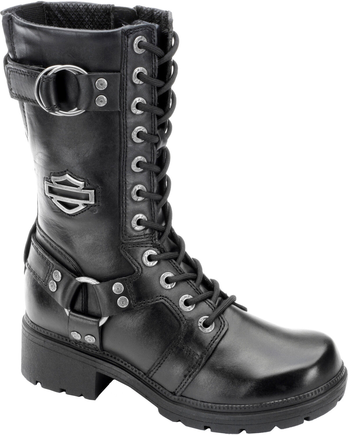 Image #2 - Harley Davidson Women's Eda Lace-Up Harness Boots, Black, hi-res