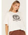 Wrangler Women's Chasing Cowboys Ain't Easy Cropped Graphic Tee, White, hi-res