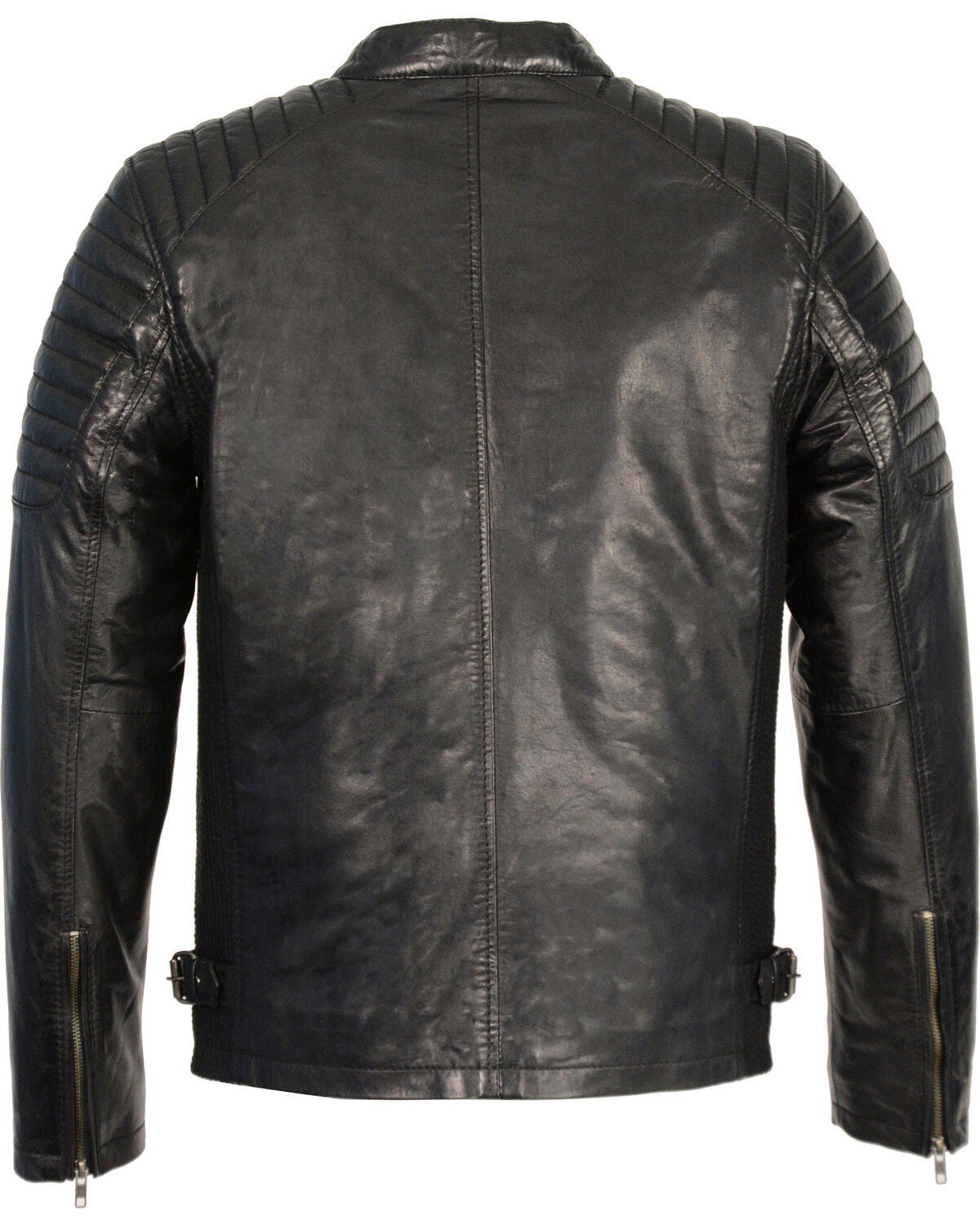 Image #2 - Milwaukee Leather Men's Quilted Shoulders Snap Collar Leather Jacket - 3X, Black, hi-res
