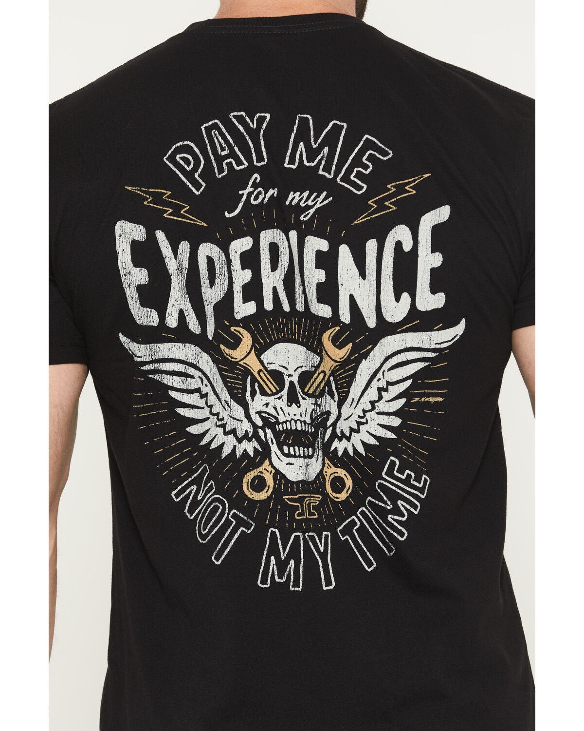 Image #4 - Troll Co Men's Experienced Short Sleeve Graphic Work T-Shirt, Black, hi-res