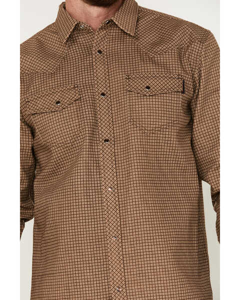 Image #3 - Cody James Men's FR Long Sleeve Snap Western Work Shirt, Brown, hi-res