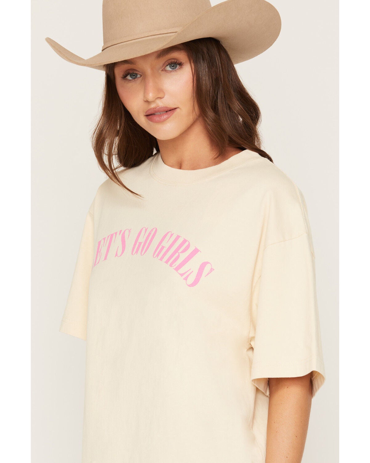 Image #3 - Shania Twain Women's Let's Go Girls Short Sleeve Graphic Tee, Cream, hi-res