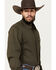 Image #2 - Kimes Ranch Men's Linville Long Sleeve Button-Down Performance Western Shirt, Olive, hi-res