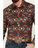 Image #3 - Rock & Roll Denim Men's Southwestern Print Long Sleeve Pearl Snap Stretch Western Shirt, Dark Grey, hi-res