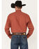 Image #4 - George Strait by Wrangler Men's Long Sleeve Button Down One Pocket Printed Western Shirt, Red, hi-res