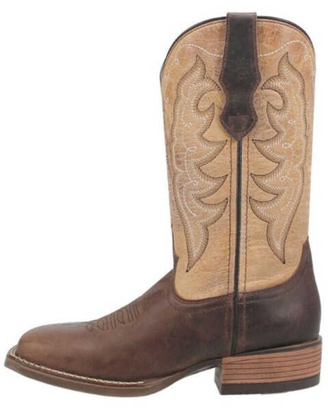 Image #3 - Laredo Women's 11" Western Boots - Broad Square Toe , Brown, hi-res