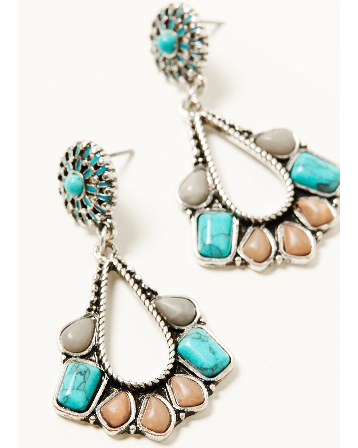 Image #2 - Shyanne Women's Teardrop Statement Earrings, Natural, hi-res