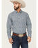 Image #1 - Ariat Men's Santiago Floral Print Long Sleeve Button-Down Western Shirt, Dark Teal, hi-res