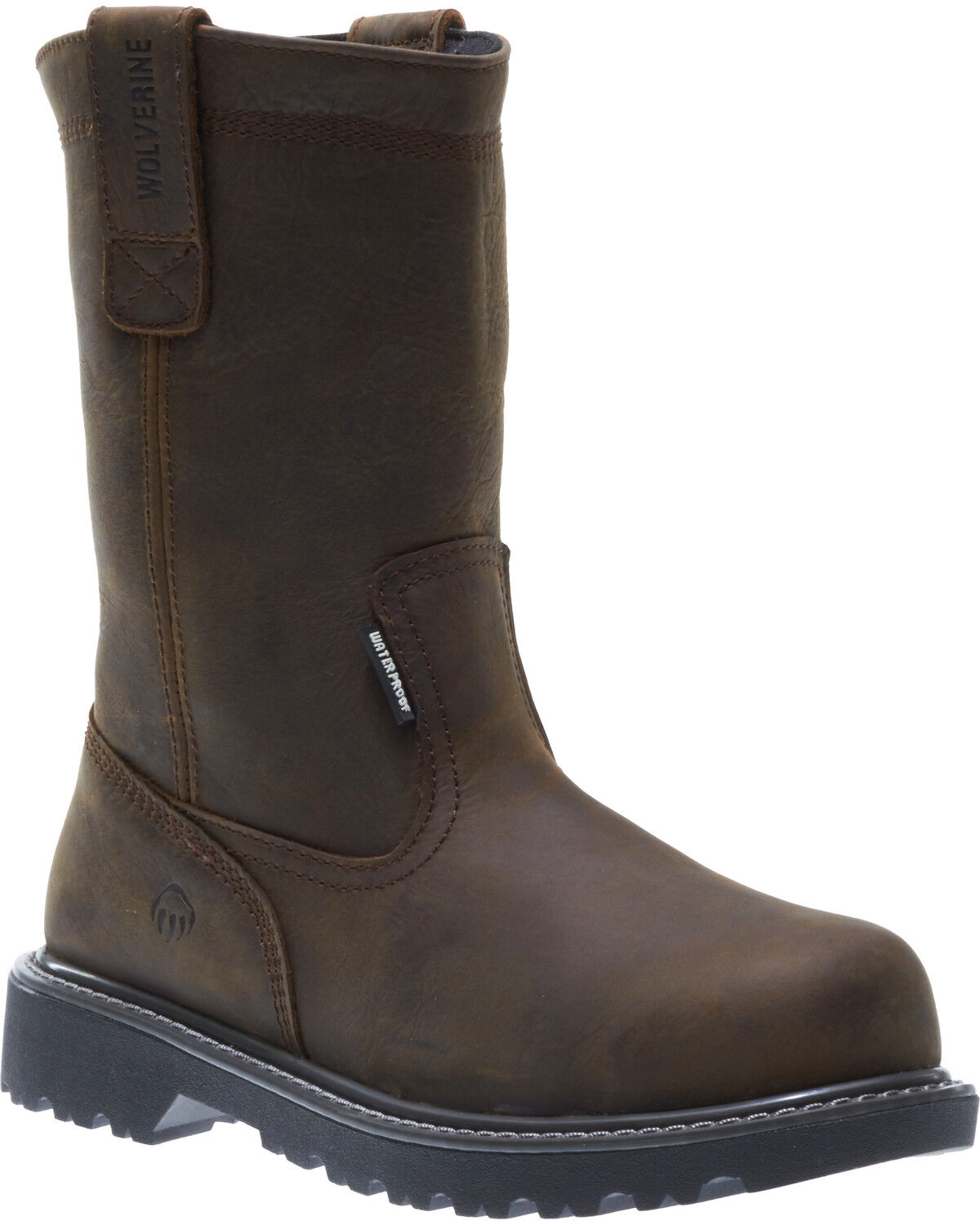 Image #1 - Wolverine Men's Floorhand Waterproof Wellington Work Boots - Soft Toe, Dark Brown, hi-res