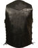 Image #2 - Milwaukee Leather Men's 10 Pocket Side Lace Vest - Tall, Black, hi-res