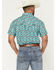 Image #4 - Rock & Roll Denim Men's TEK Southwestern Print Short Sleeve Snap Western Shirt, Turquoise, hi-res