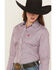 Image #2 - Cinch Women's Striped Print Long Sleeve Button-Down Shirt, Purple, hi-res