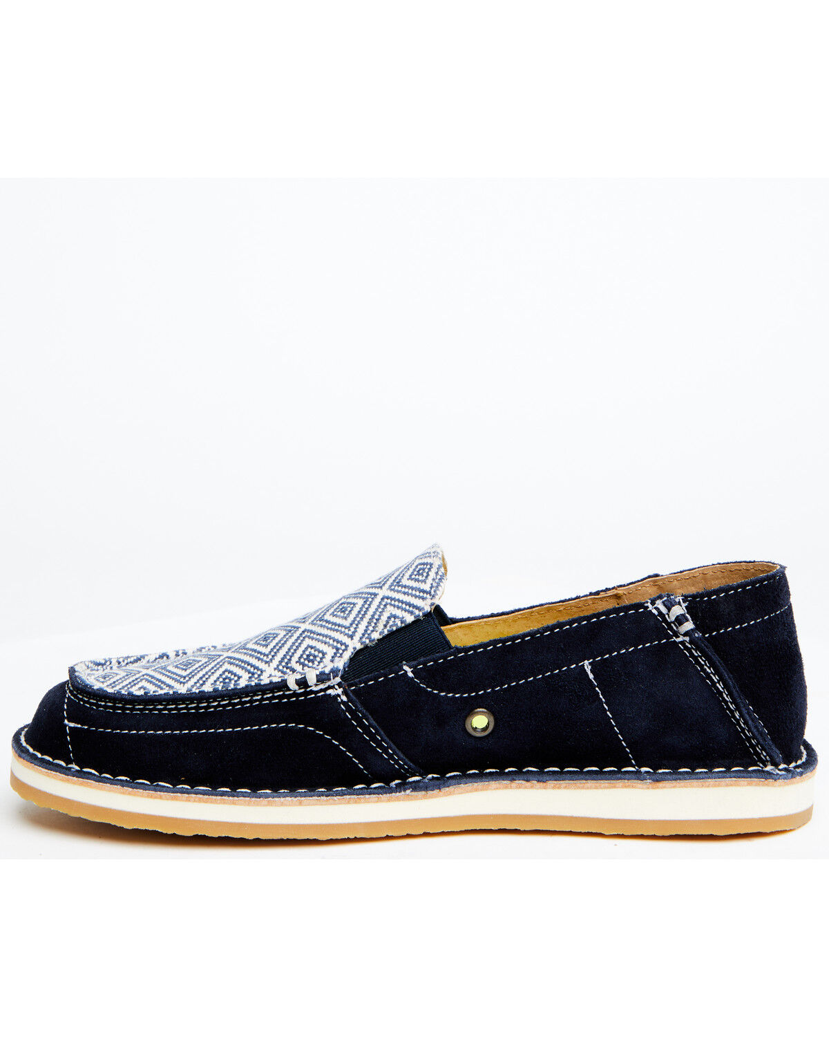 Image #3 - RANK 45® Women's Marini Southwestern Print Slip-On Casual Shoe - Moc Toe, Navy, hi-res