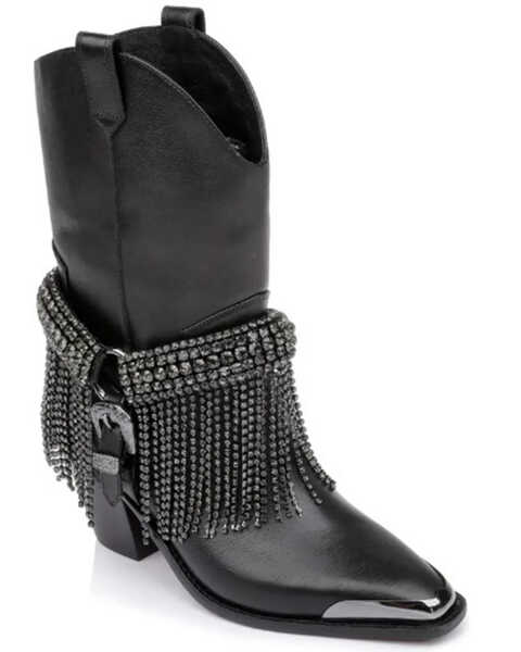 Image #1 - DanielXDiamond Women's High Noon Western Boots - Snip Toe, Black, hi-res