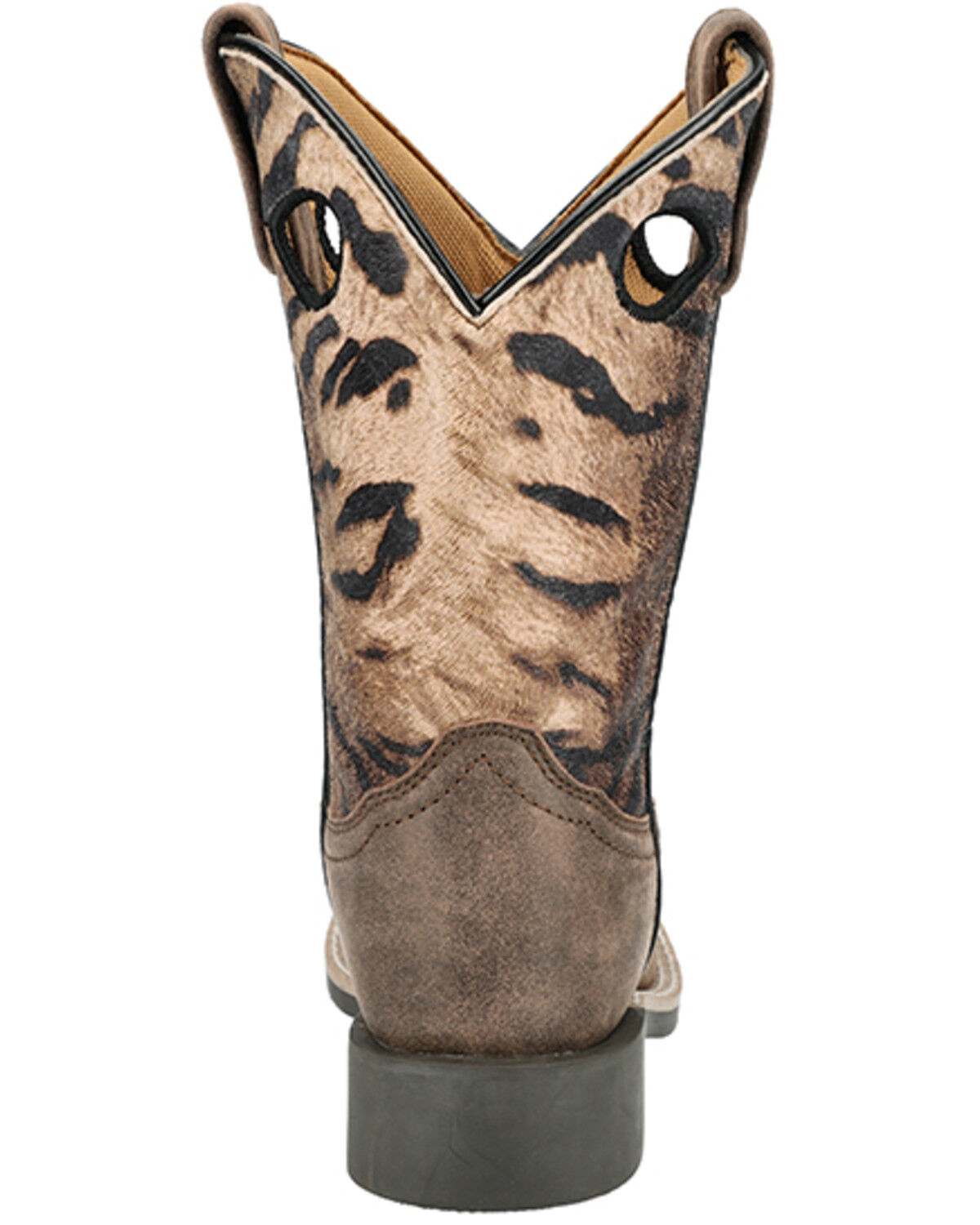 Image #5 - Smoky Mountain Girls' Safari Western Boots - Broad Square Toe, Brown, hi-res