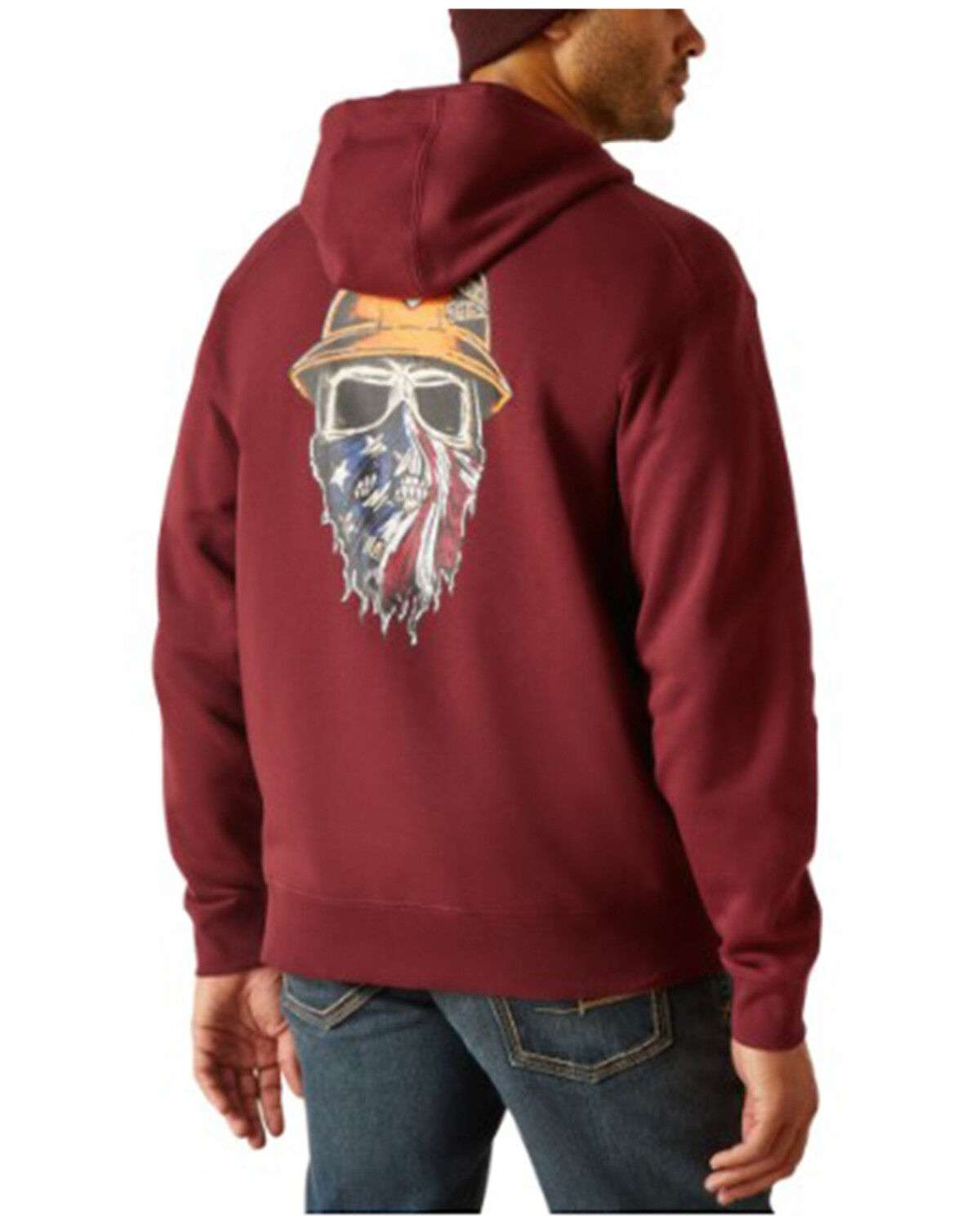 Image #1 - Ariat Men's Rebar Full-Zip Hooded Jacket, Red, hi-res