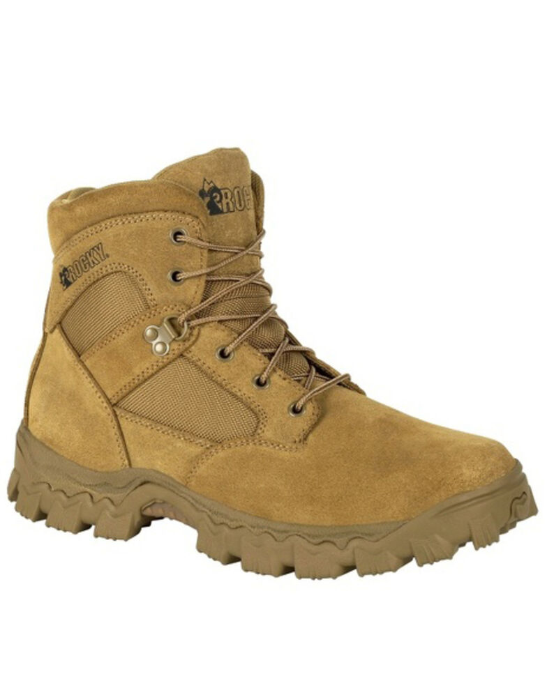 Rocky Men's 6" Alpha Force Duty Boots - Soft Toe, Taupe, hi-res