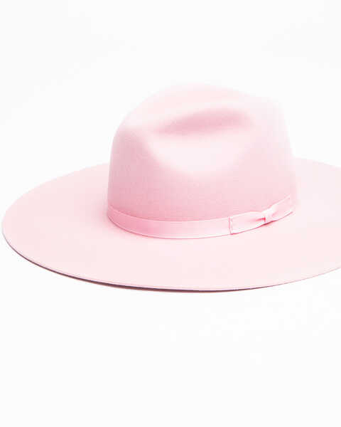 Rodeo King Women's Tracker Powder Pink Fur Felt Western Hat , Light Pink, hi-res