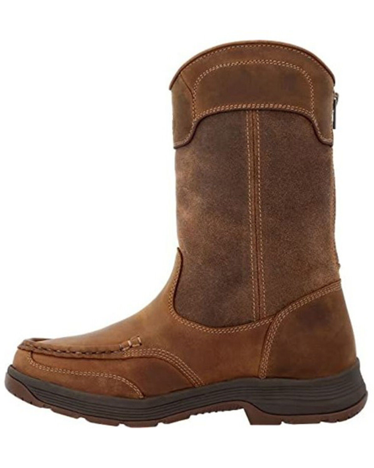 Image #2 - Georgia Boot Men's Athens Superlyte Waterproof Wellington Pull On Western Boots - Alloy Toe, Brown, hi-res