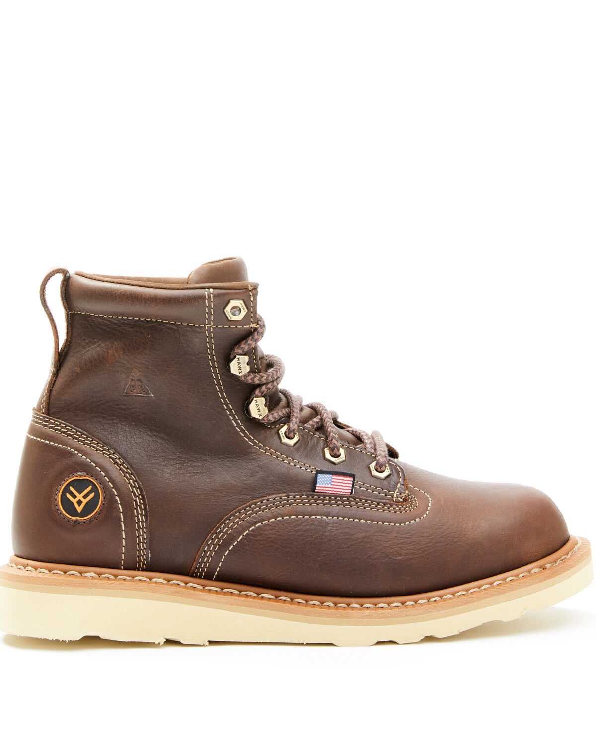 Image #2 - Hawx Men's USA Wedge Value Work Boots - Soft Toe, Brown, hi-res