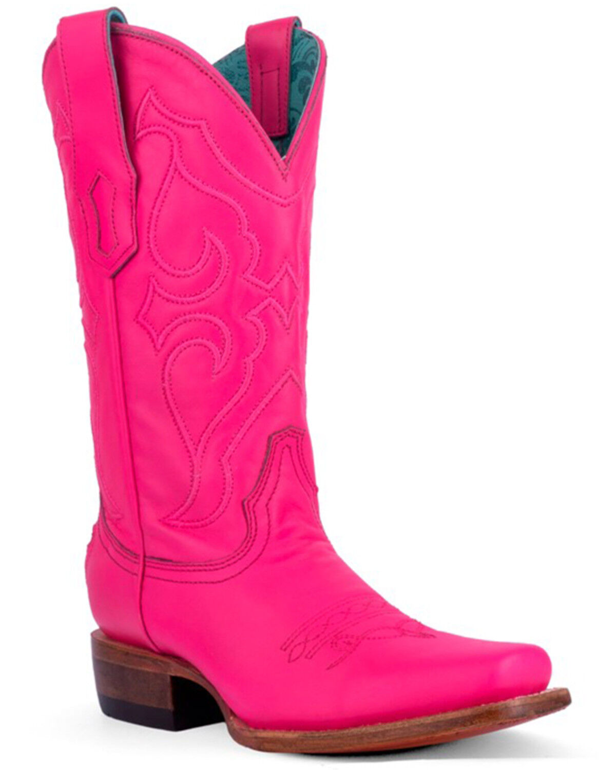 Image #1 - Corral Women's Embroidered Western Boots - Square Toe, Fuchsia, hi-res