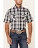 Image #3 - Jack Daniel's Men's Plaid Print Short Sleeve Western Shirt , Black, hi-res