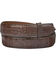 Image #2 - Lucchese Men's Sienna Caiman Ultra Belly Leather Belt, Sienna, hi-res