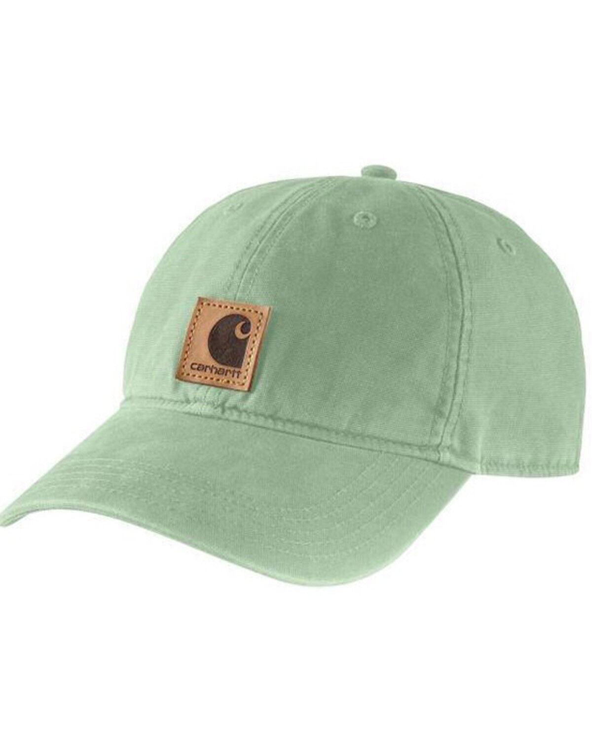 Image #1 - Carhartt Women's Logo Patch Solid Ball Cap, Light Green, hi-res