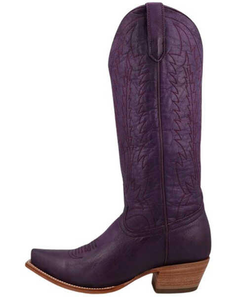 Image #3 - Black Star Women's Victoria Western Boots - Snip Toe , Purple, hi-res