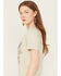 Image #2 - Youth in Revolt Women's Cowboy Time Short Sleeve Graphic Tee, Cream, hi-res