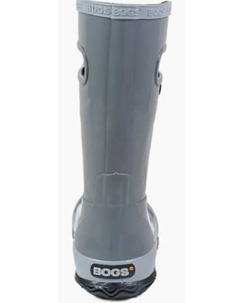 Image #4 - Bogs Girls' Solid Rain Boots - Round Toe, Grey, hi-res