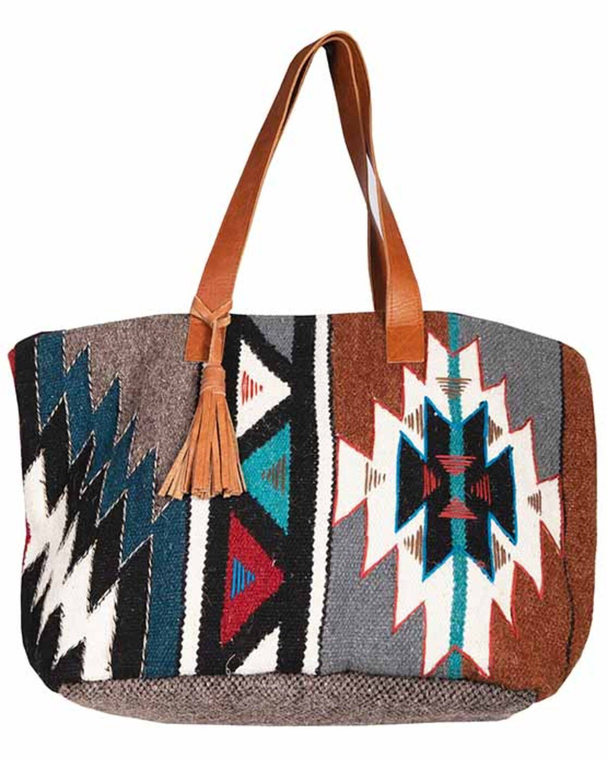 Scully Women's Woven Southwestern Print Tote, Multi