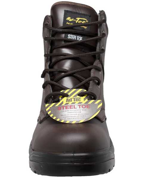 Image #4 - Ad Tec Men's Brown 6" Lace-Up Work Boots - Steel Toe, , hi-res