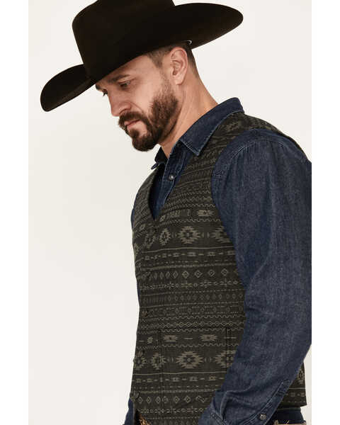 Image #2 - Moonshine Spirit Men's Regent Southwestern Print Vest , Charcoal, hi-res