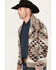 Image #2 - Cody James Men's Carson Southwestern Full Zip Chunky Sweater, Tan, hi-res