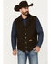 Image #1 - Powder River Outfitters Men's Wool Button-Down Vest, Dark Brown, hi-res
