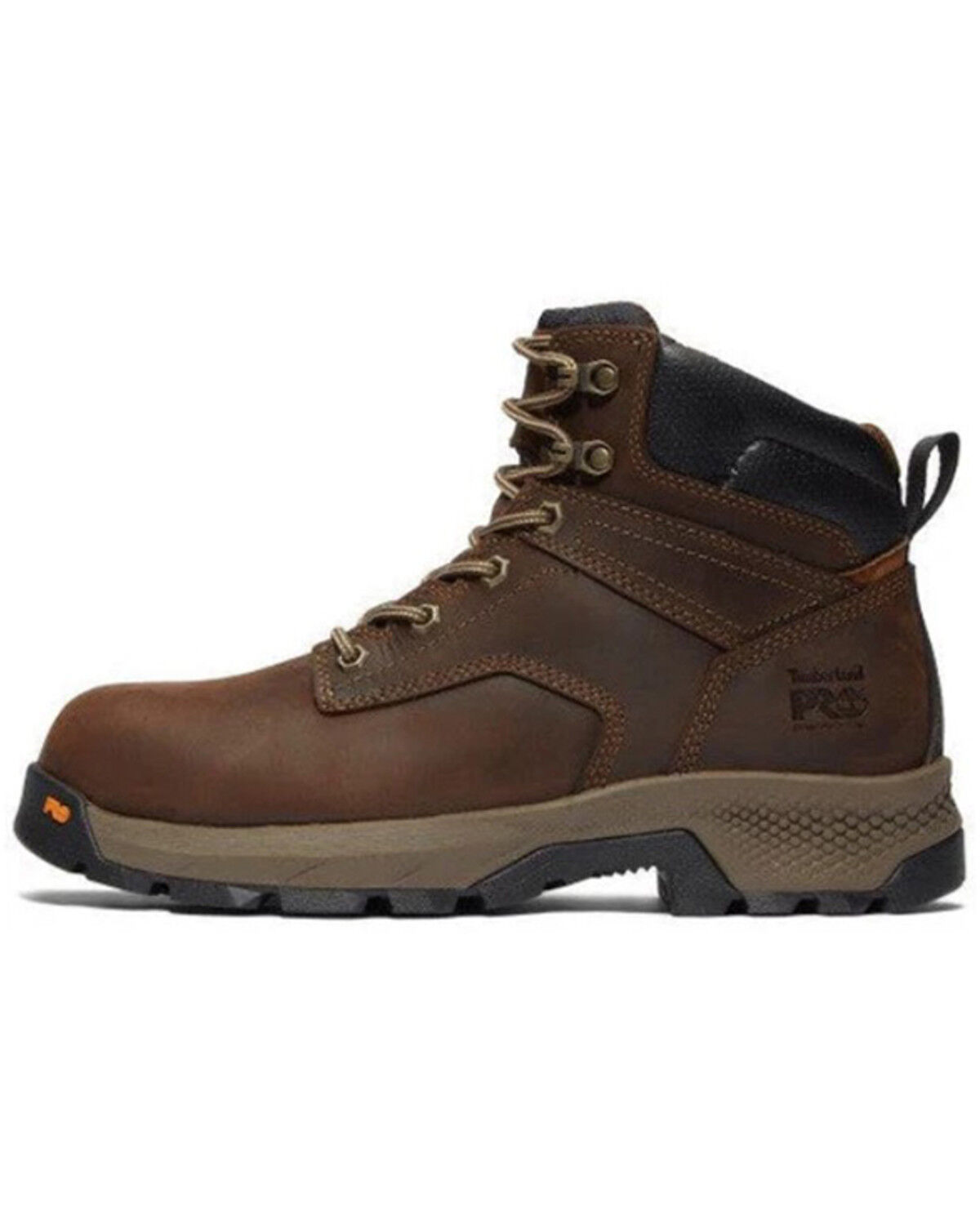 Image #3 - Timberland Men's 6" TiTAN Work Boots - Composite Toe, Dark Brown, hi-res
