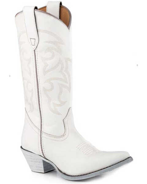 Image #1 - Roper Women's Barclay Western Boots - Pointed Toe , White, hi-res