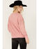 Image #4 - Blue Women's Rhinestone Fringe Sweatshirt , Pink, hi-res