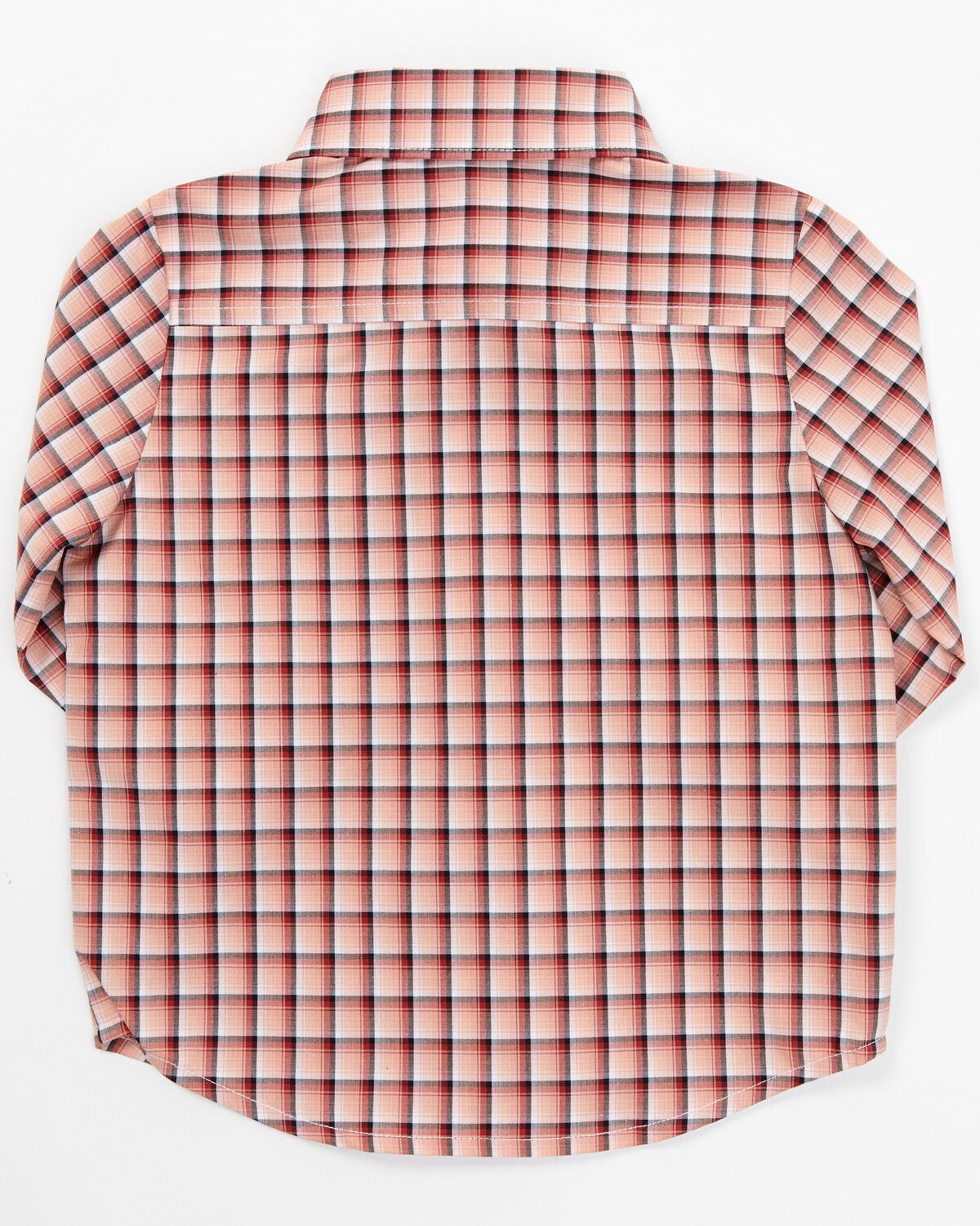 Image #3 - Cinch Infant Boys' Plaid Print Long Sleeve Button Down Shirt, Pink, hi-res