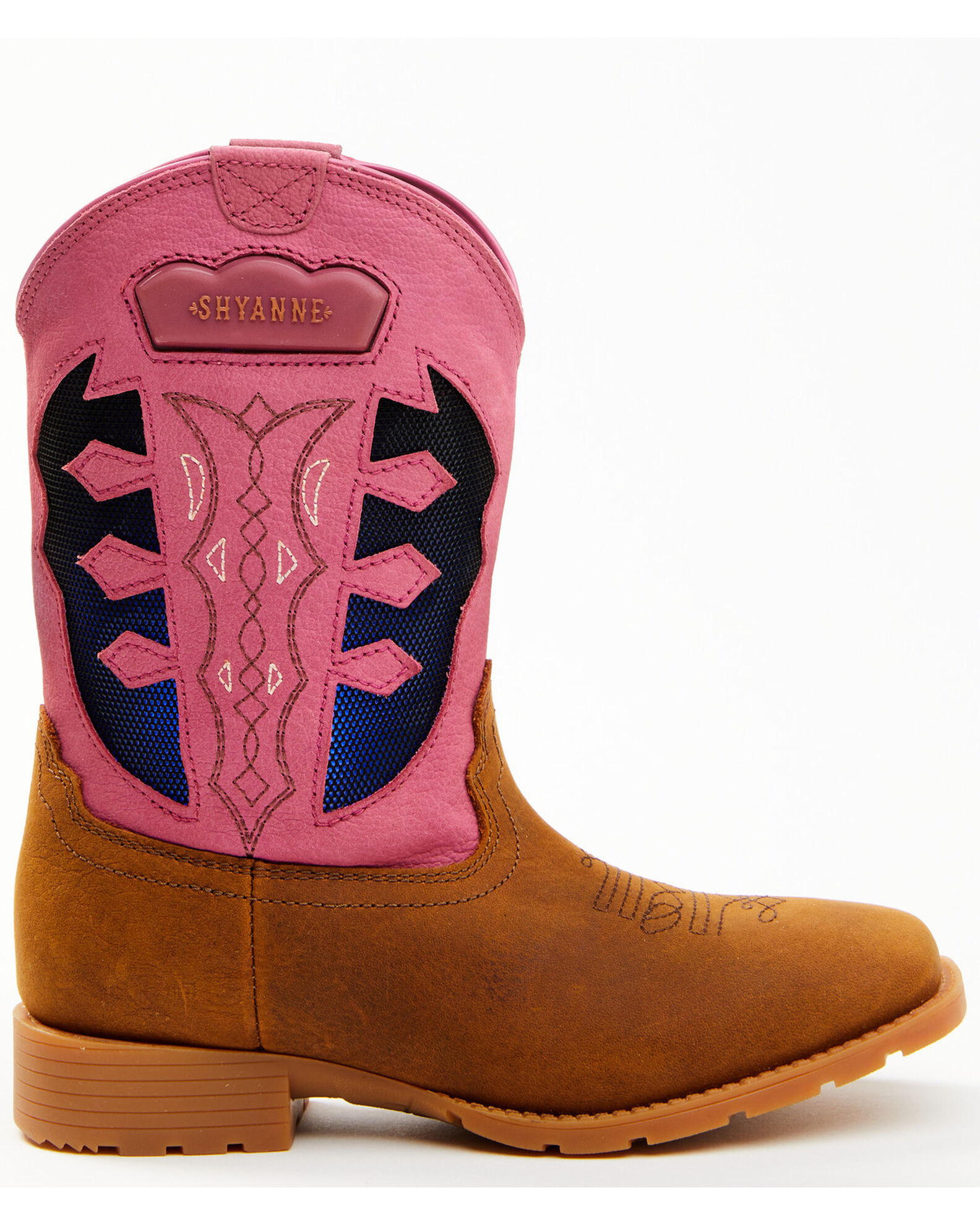 Shyanne Girls Light Up Western Boots Round Toe Sheplers