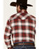 Ariat Men's Hillsboro Retro Large Plaid Long Sleeve Snap Western Flannel Shirt , Red, hi-res