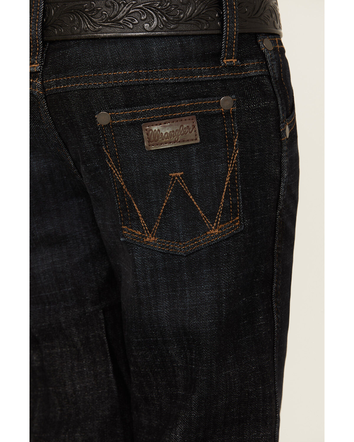 Image #4 - Wrangler Retro Little Boys' Dark Wash Dax Slim Bootcut Jeans, Dark Wash, hi-res