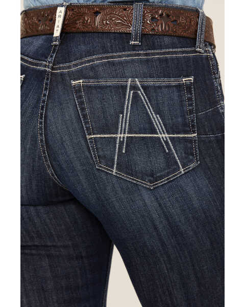 Image #2 - Ariat Women's R.E.A.L High Rise Raegan Flare Midnight Jeans, Dark Wash, hi-res
